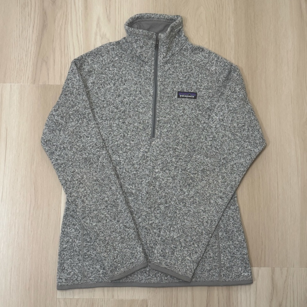 Patagonia Women’s 1/4-Zip Fleece Birch White, Size Small